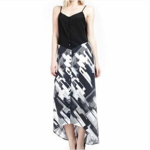 Samantha Lebowitz Tuxedo Midi Abstract Dress